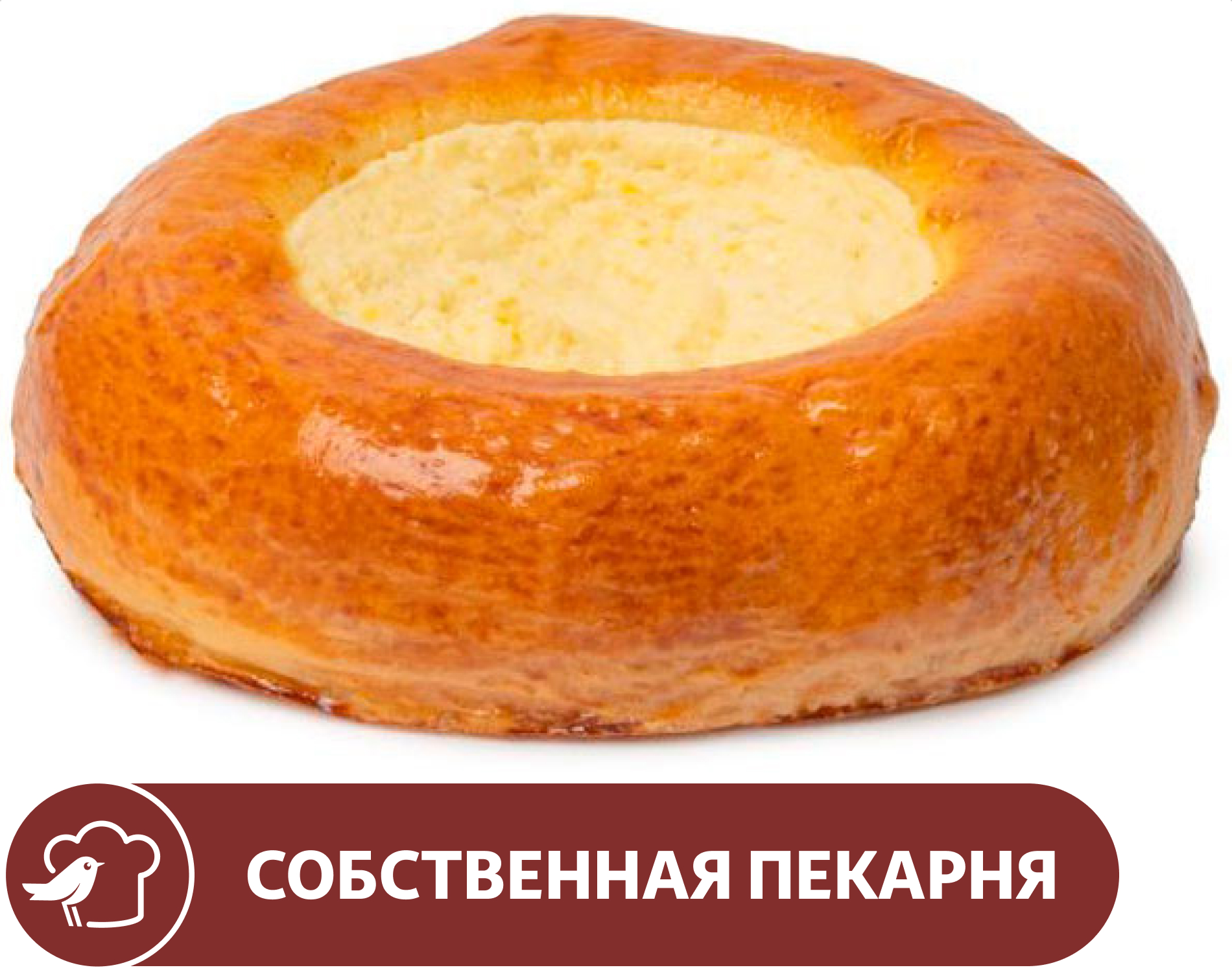 Изображение товара Ватрушка Ашан творог с ванилью 2 шт 100 г