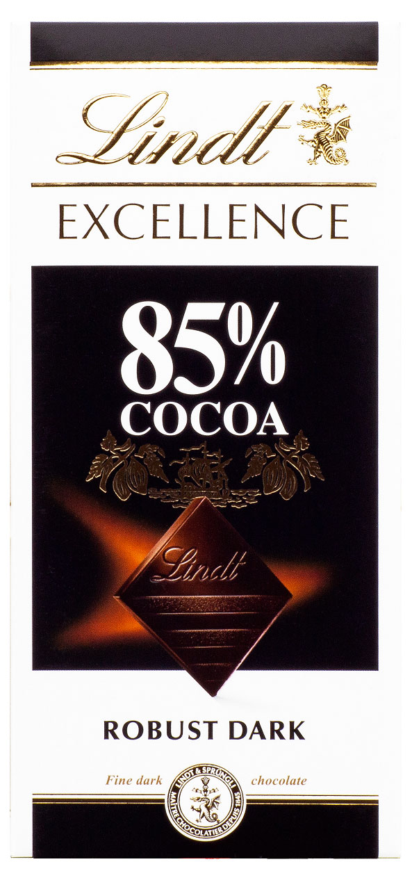 Изображение товара Шоколад Lindt Excellence 85% горький 100 г - насыщенный какао вкус, утонченный аромат
