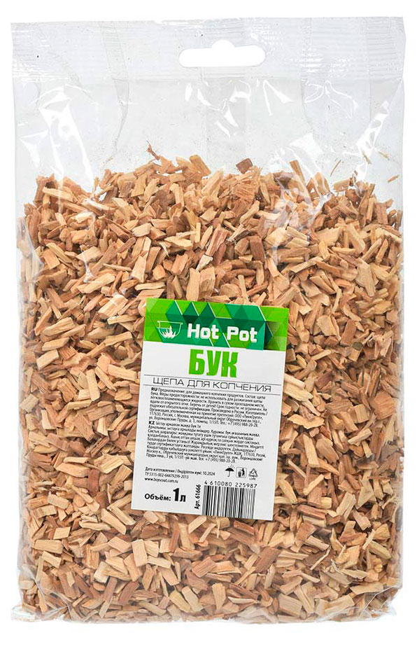 Изображение товара Щепа для копчения Hot Pot бук", 1 л