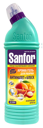 Изображение товара Гель для чистки сантехники Sanfor экзотические фрукты, 750 г