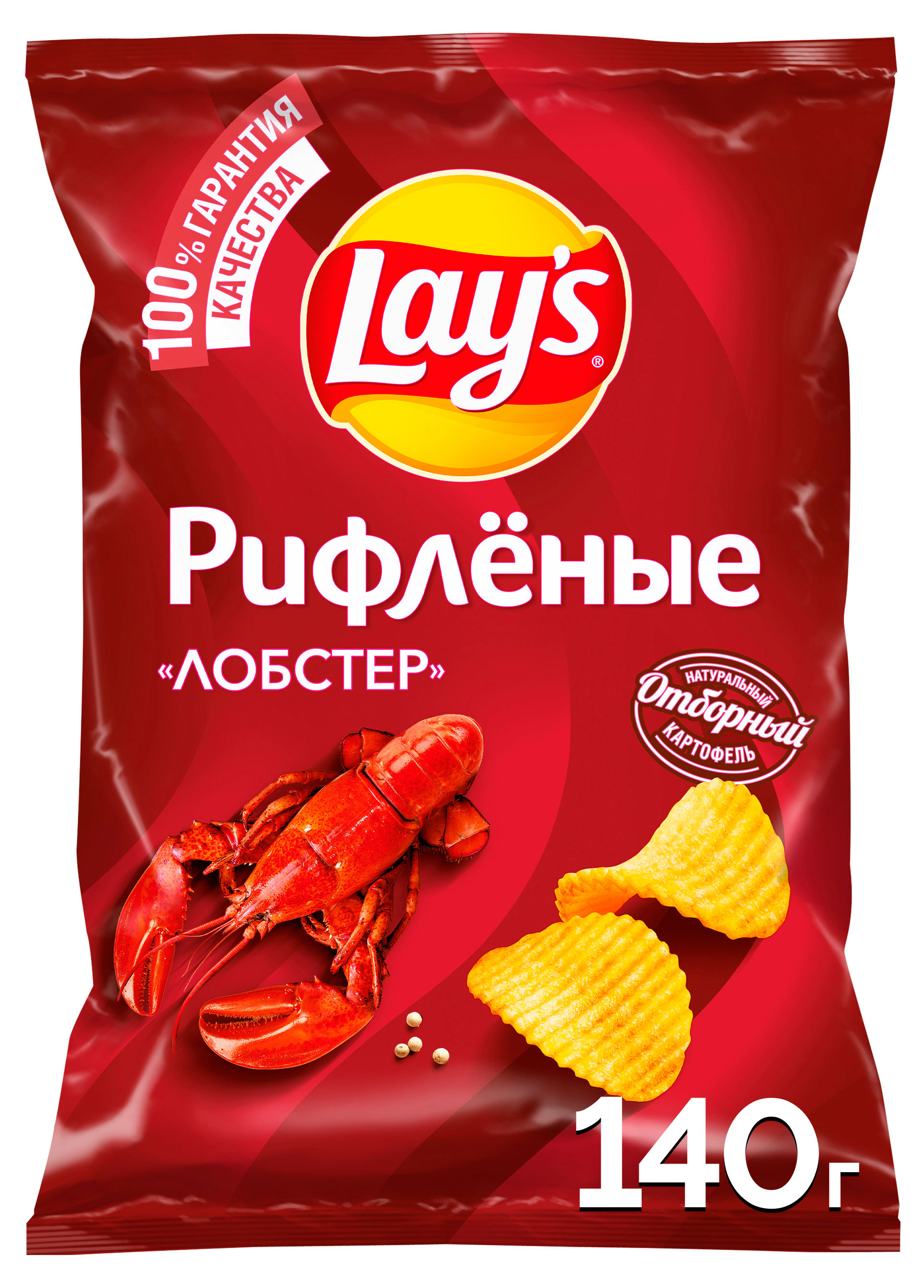 Изображение товара Чипсы картофельные Lay's рифленые со вкусом лобстера 140 г