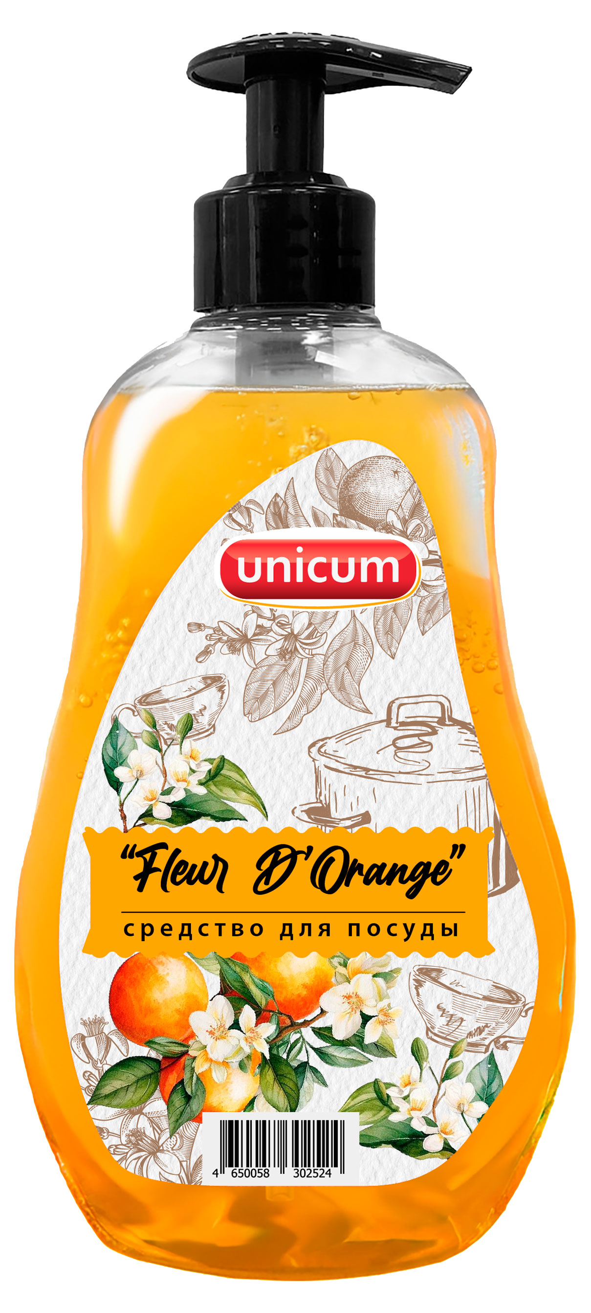 Изображение товара Средство для мытья посуды Unicum Fleur D'Orange, 550 мл