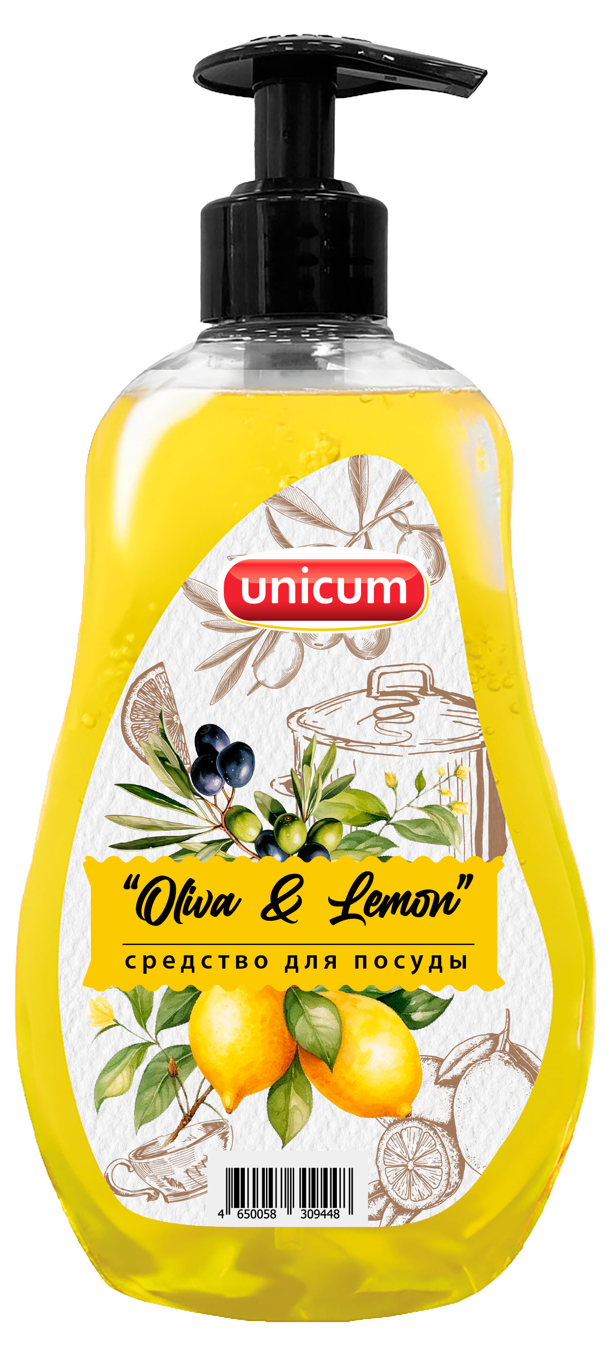 Изображение товара Средство для мытья посуды Unicum Oliva&Lemon, 550 мл