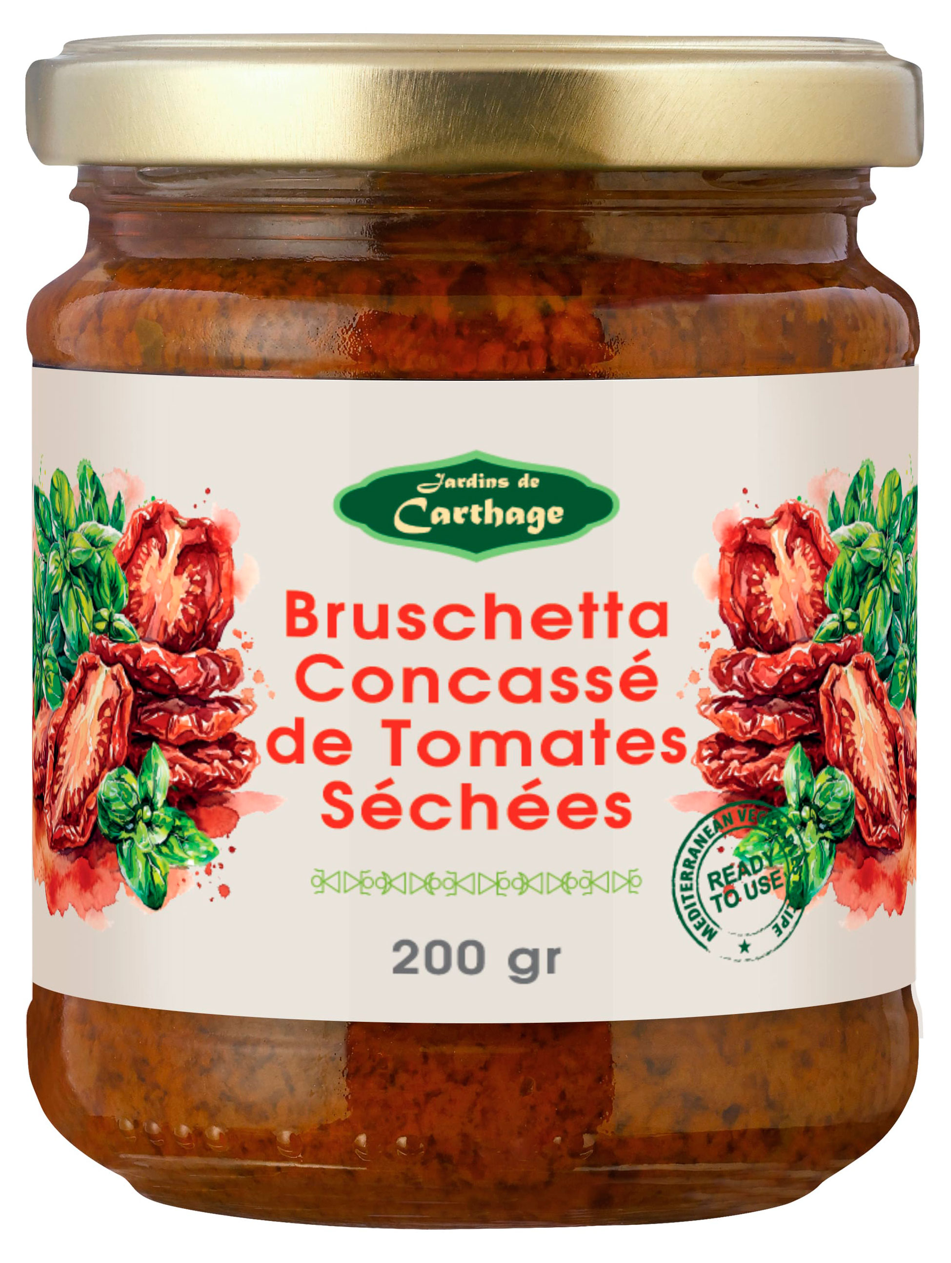 

Мезе Jardins de Carthage из вяленых томатов с орегано Тунис, 200 г