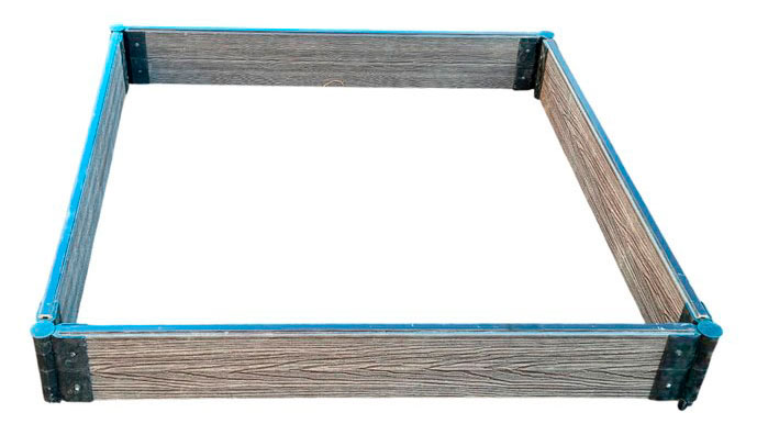 

Готовый комплект грядки Теплая грядка с угловыми элементами, 1х1 м