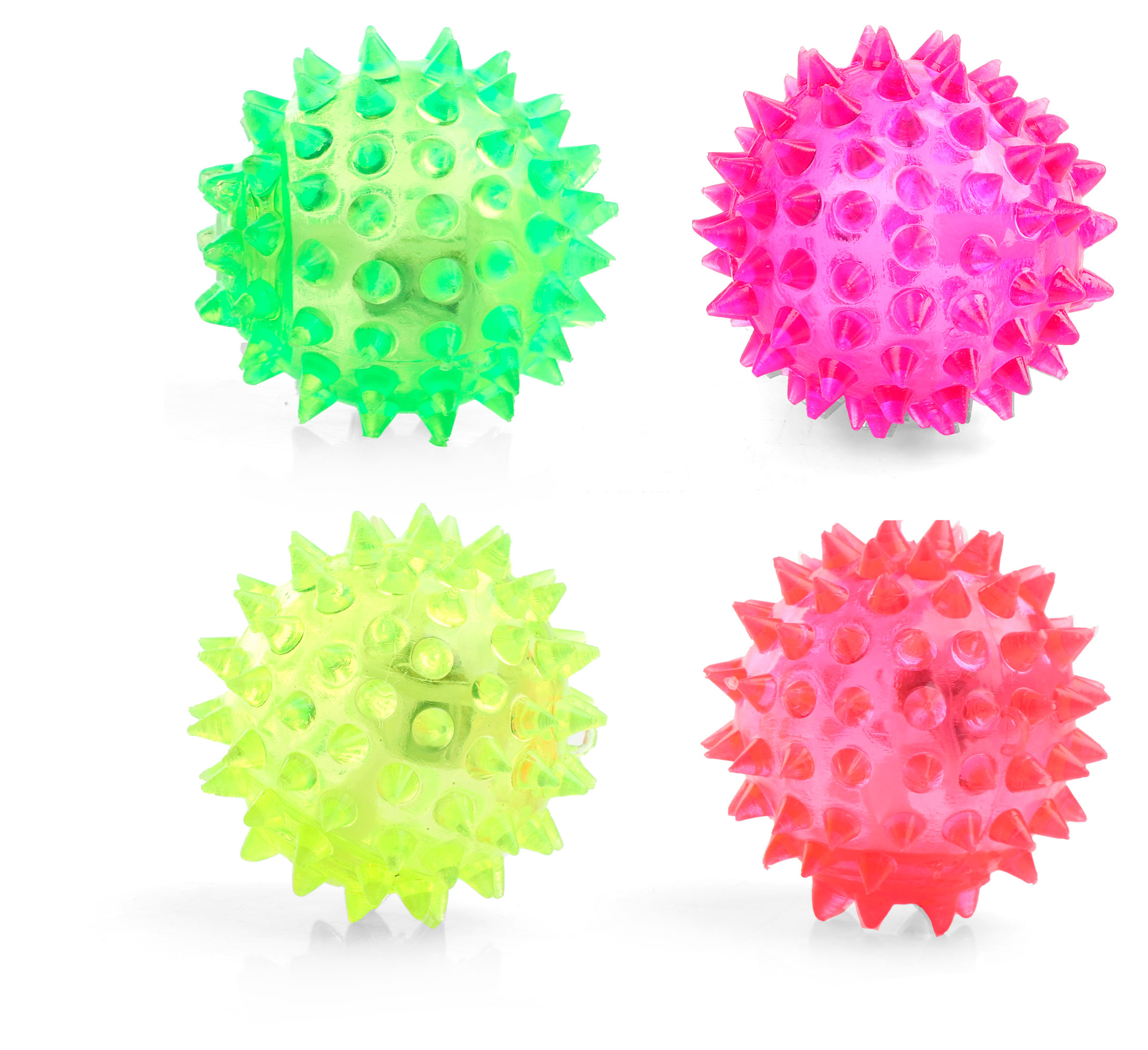 Изображение товара Игрушка для собак Triol Мяч прозрачный с шипами из термопластичной резины d 55 мм, 1 шт в ассортименте