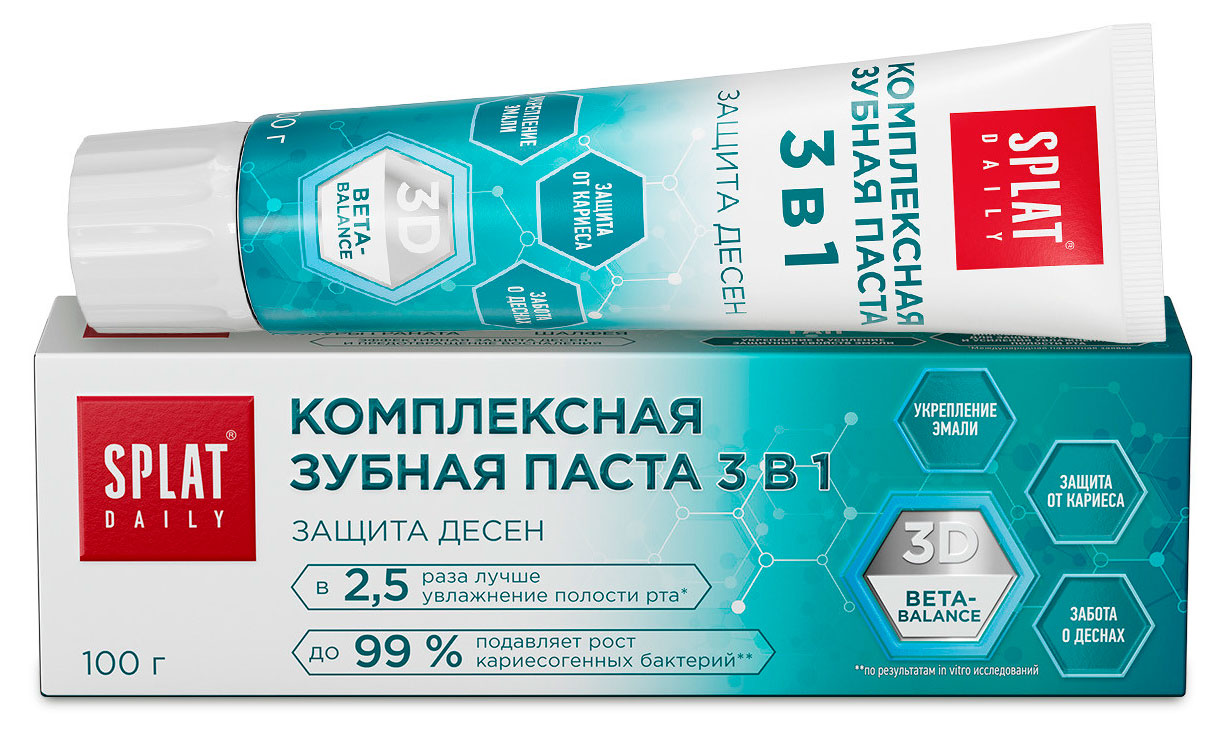 Изображение товара Зубная паста Splat Daily Защита десен 3в1 без фтора халяль, 100 г