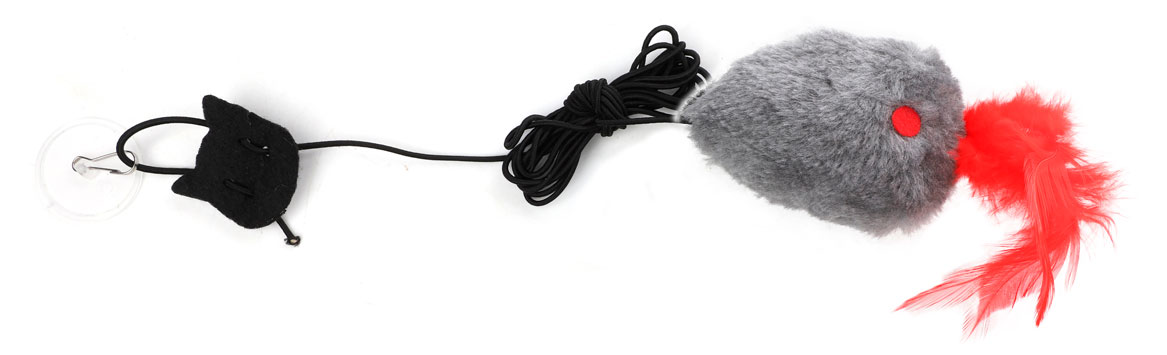 Изображение товара Игрушка для кошек Triol Мышка с липучкой и длинной цепочкой