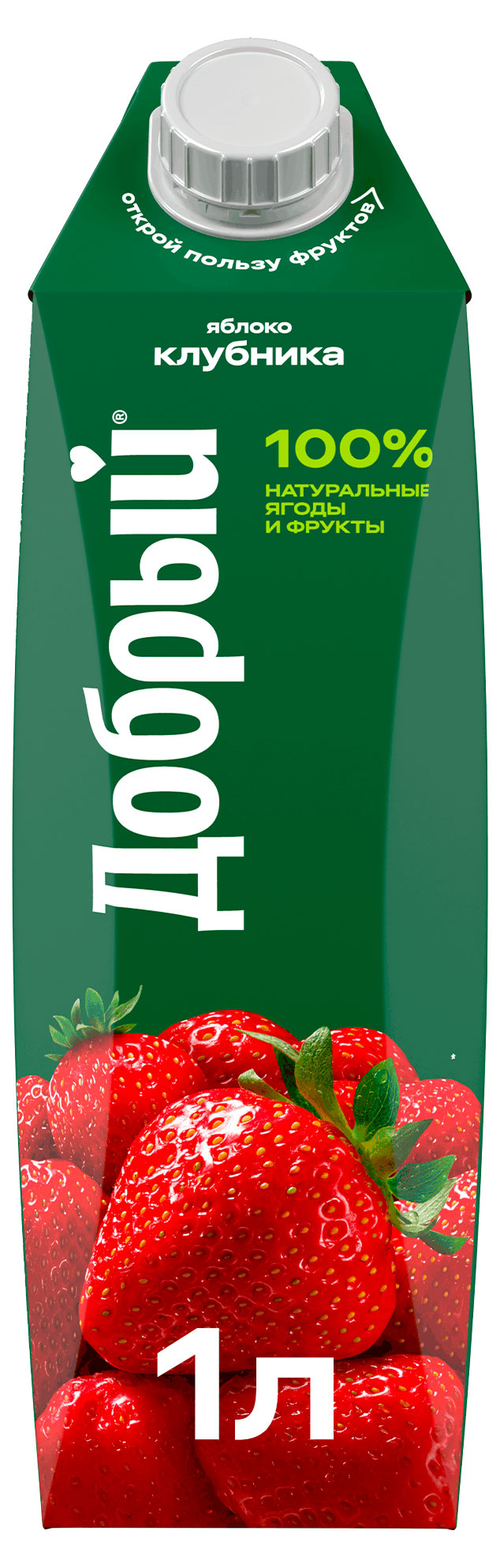 Изображение товара Сокосодержащий напиток Добрый Яблоко-Клубника 1л
