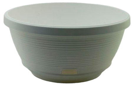 Изображение товара Горшок для цветов «Ливингрин» Марсель пластиковый с поддоном белый 2,7 л d23 см h11,5 см, 1 шт