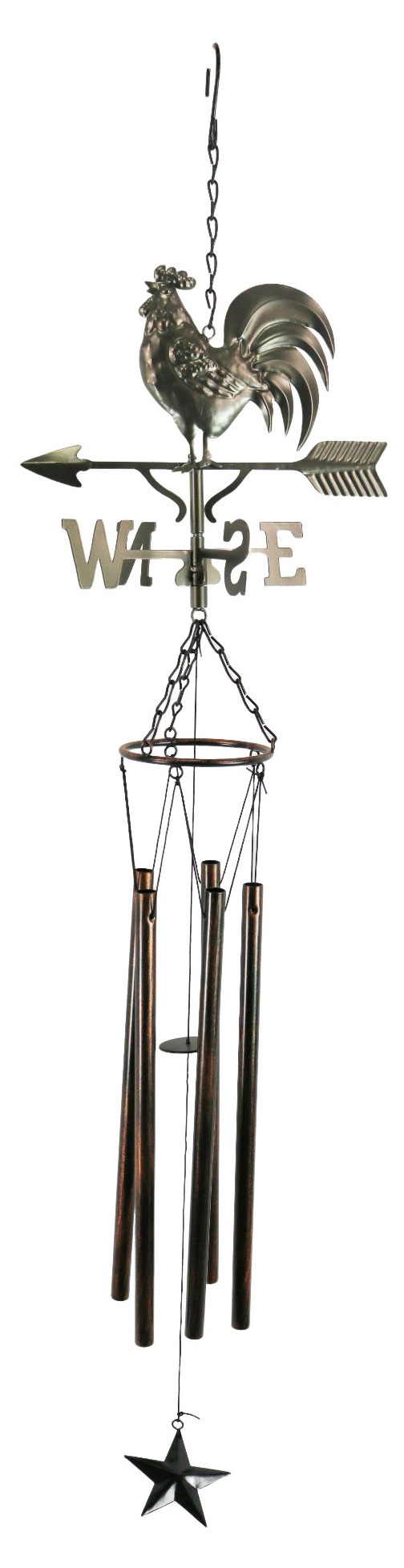 Изображение товара Фигура садовая подвесная Петух, 21x15x89 см