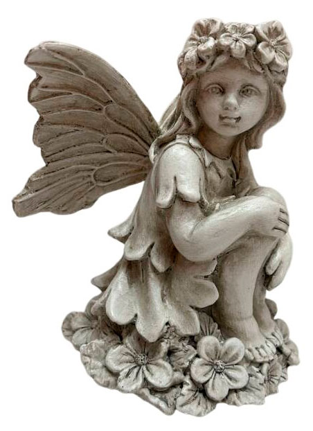 Изображение товара Фигура садовая Ангел белый, 17х14х19 см