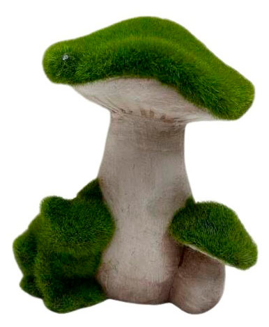 Изображение товара Фигура садовая 2 гриба с лягушкой, 13х11х16 см