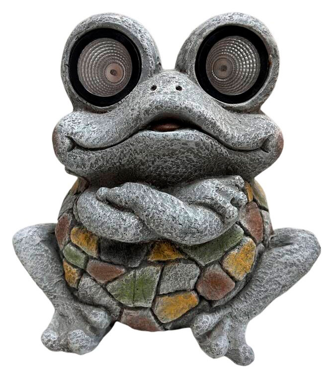 Изображение товара Фигура садовая Лягушка на солнечной батарее, 30х20х27 см