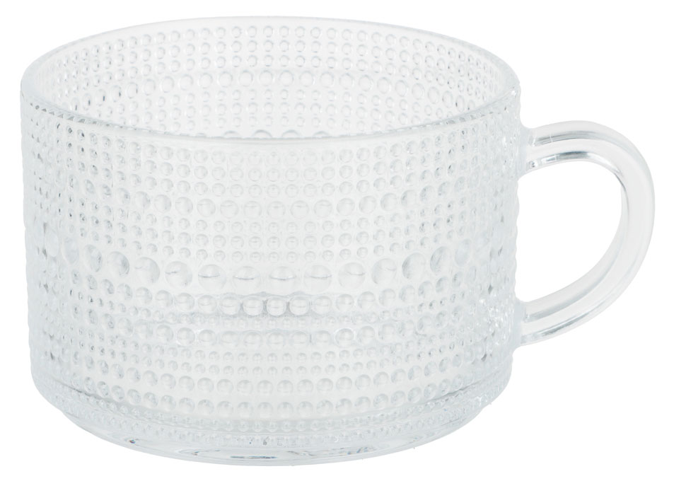 

Кружка MILLIMI стекло с рельефным узором, 380 мл