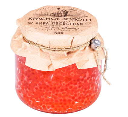 Изображение товара Икра горбуши «Красное Золото» зернистая соленая, 500 г
