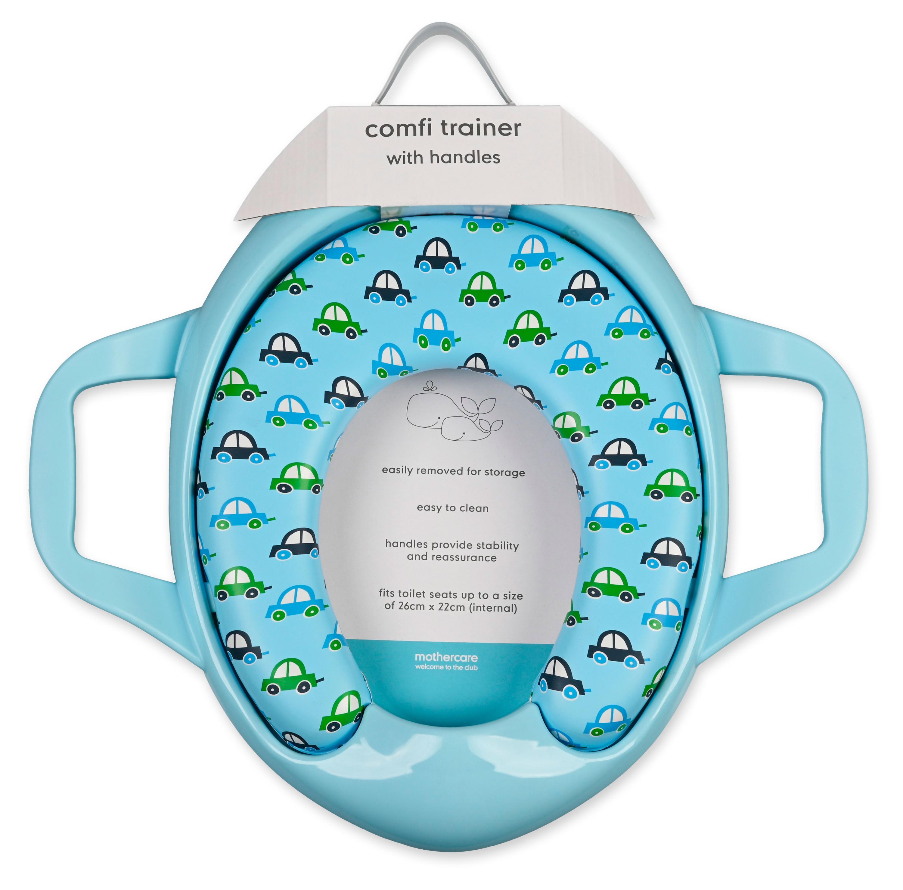

Сиденье на унитаз тренировочное Mothercare с ручками голубое, 1 шт