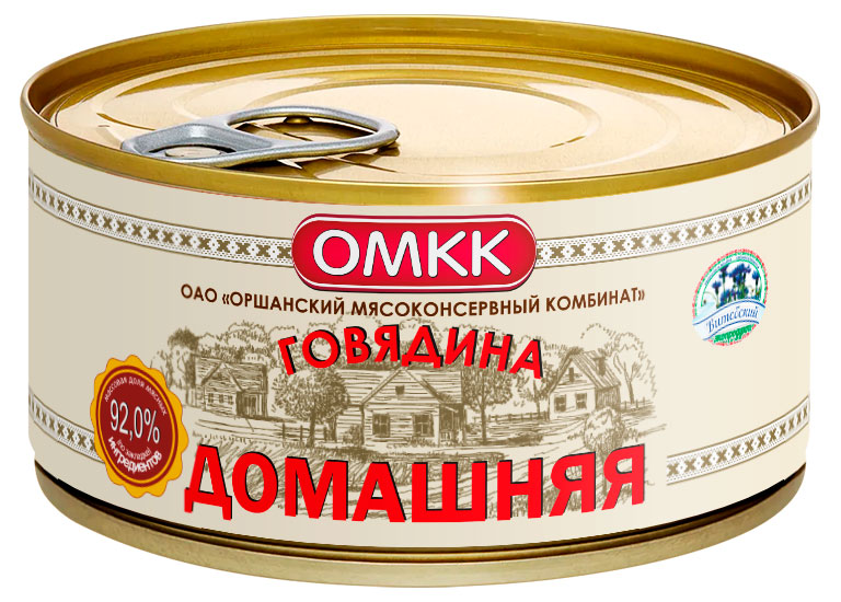 Изображение товара Консервы мясные «ОМКК» Говядина домашняя Беларусь, 325 г
