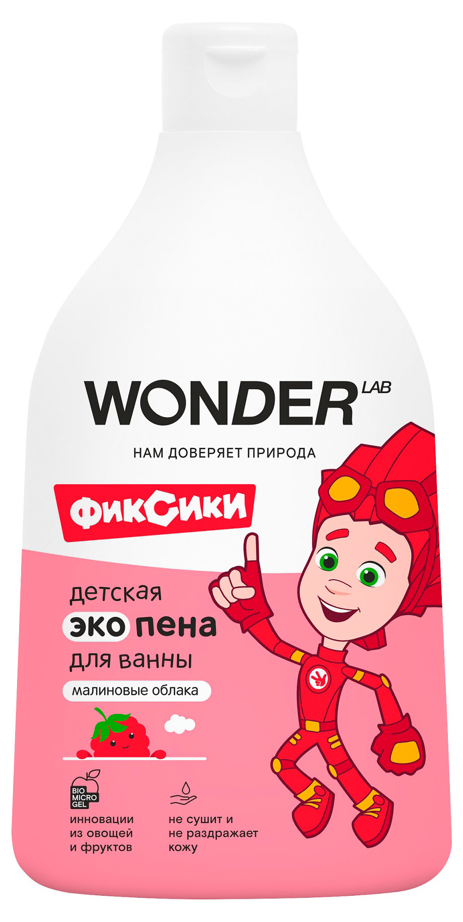 Изображение товара Экогель для купания малышей Wonder Lab Фиксиски Малиновые облака, 540 мл
