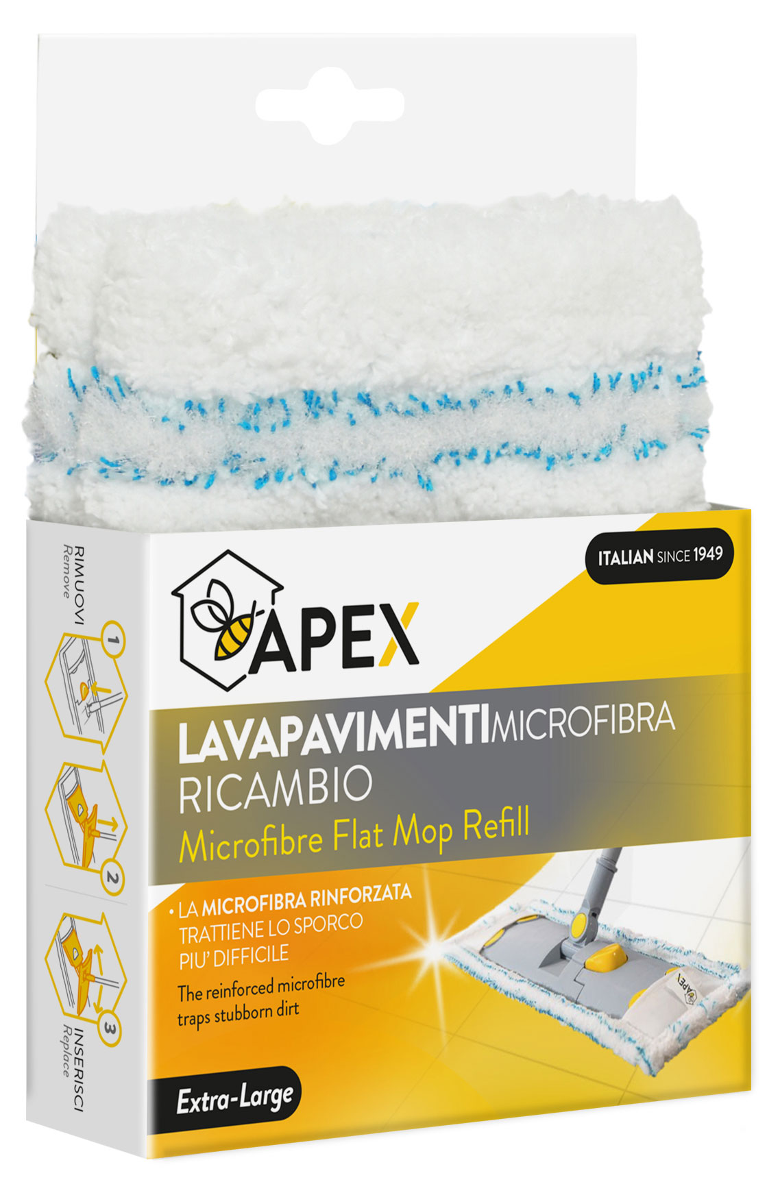 Изображение товара Сменная салфетка «APEX» из микрофибры Flat mop, 40 см