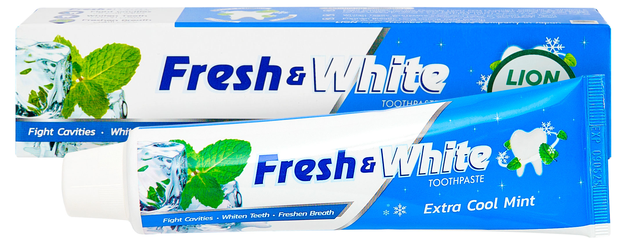 Изображение товара Зубная паста Lion Fresh&White отбеливающая супер прохладная мята Таиланд, 160 г