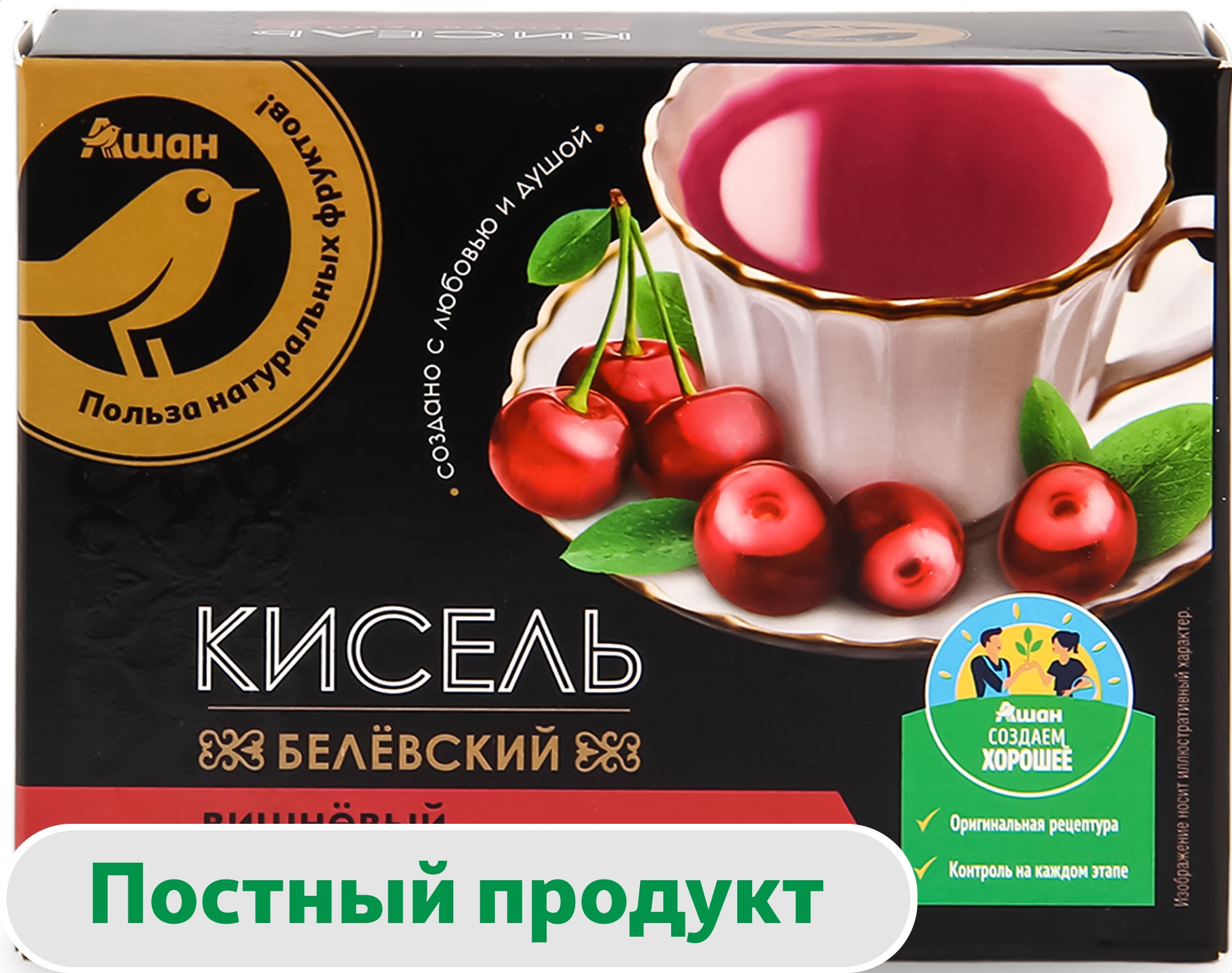 

Кисель АШАН Золотая птица белевский вишневый, 150 г