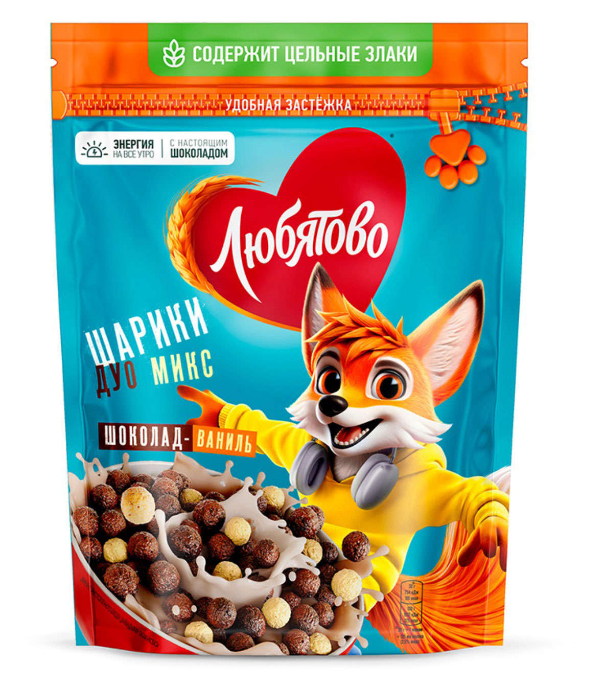 

Завтраки готовые Любятово Шарики Дуо Микс, 200 г