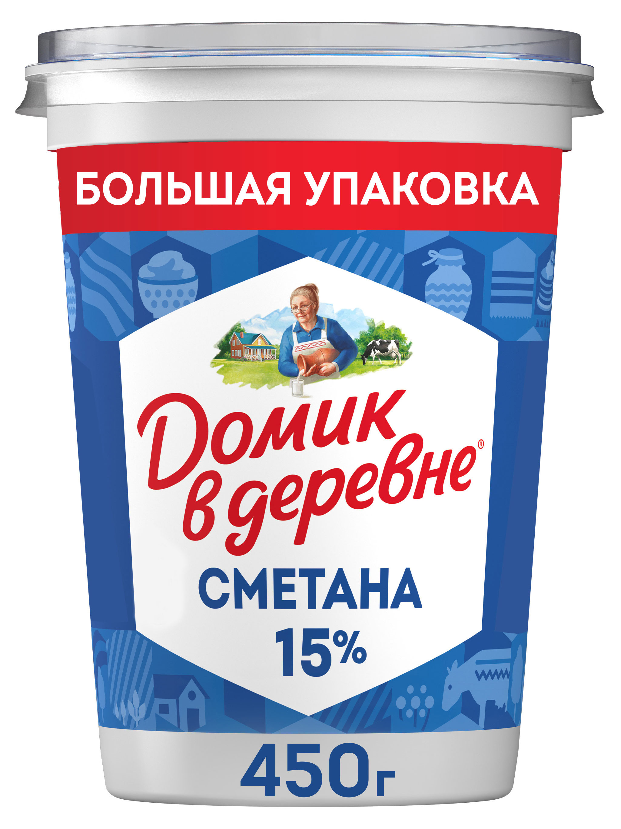 

Сметана Домик в деревне 15% БЗМЖ, 450 г