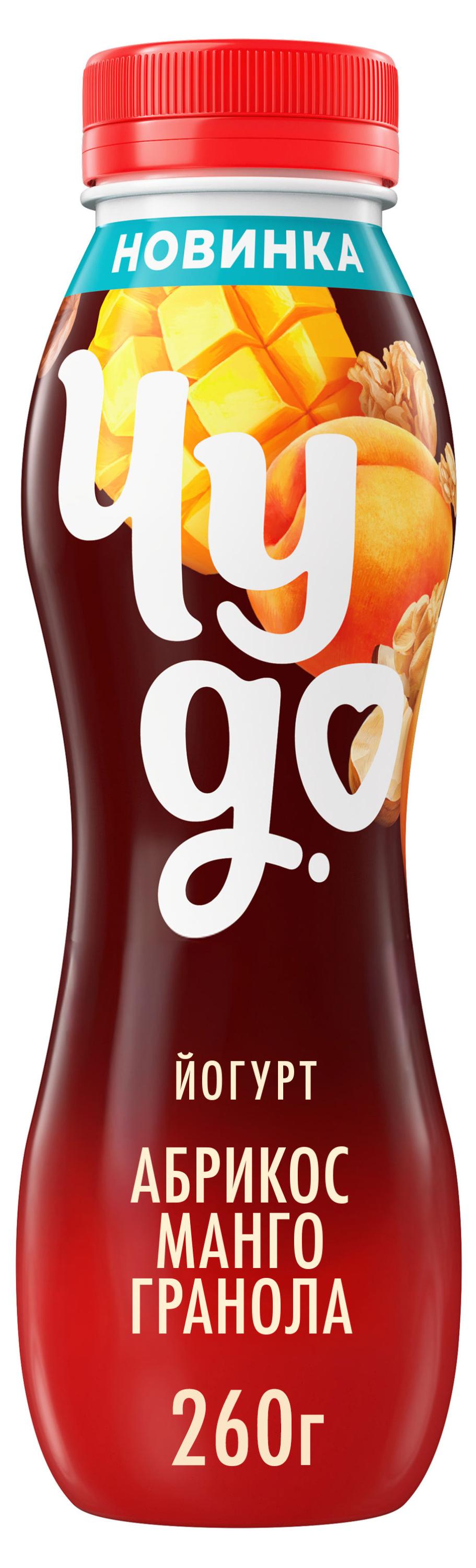 

Йогурт питьевой Чудо Абрикос манго гранола 2,2% БЗМЖ, 260г
