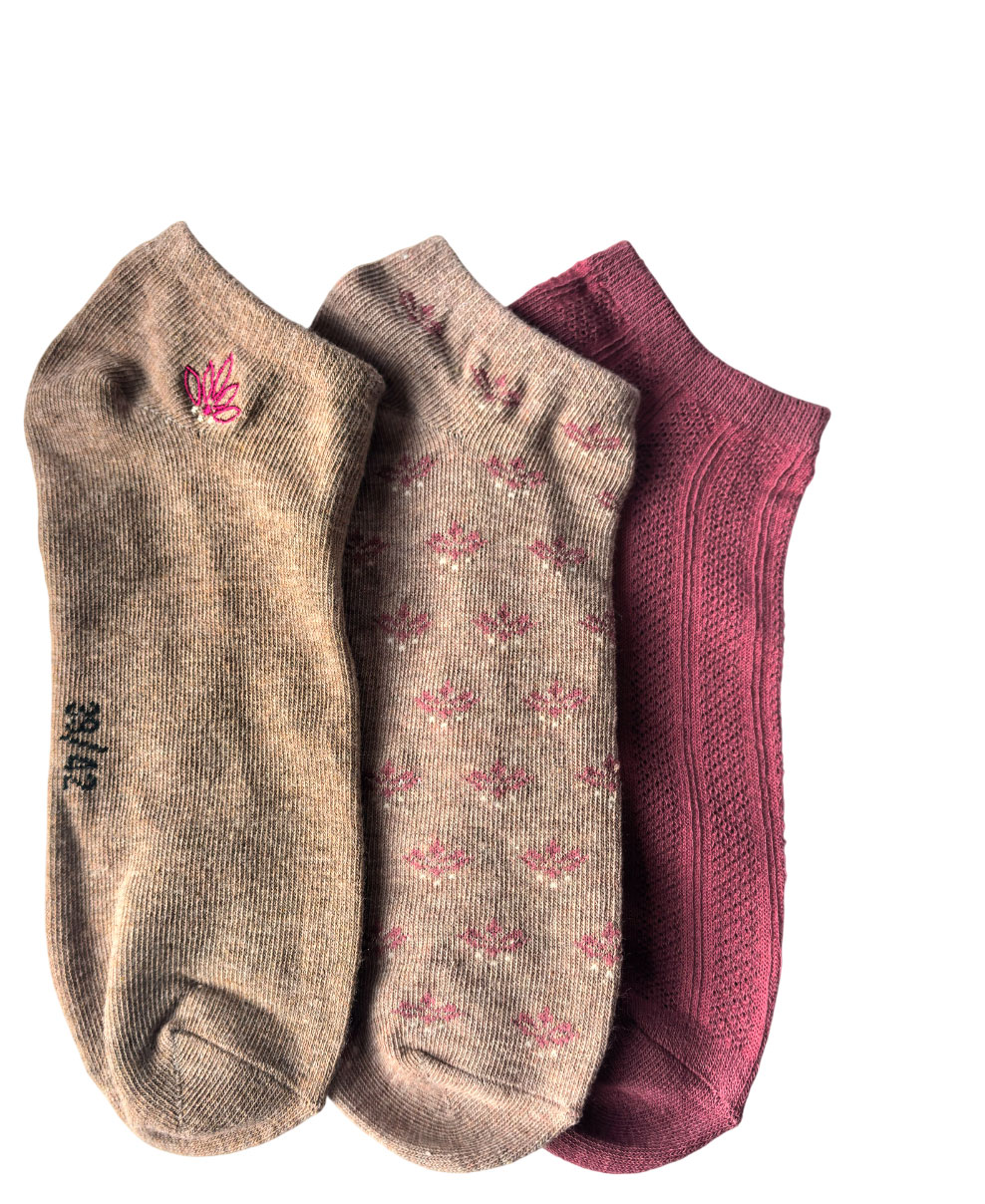 Изображение товара Носки InExtenso SOC0011 Укороченные женские разноцветные 3 пары