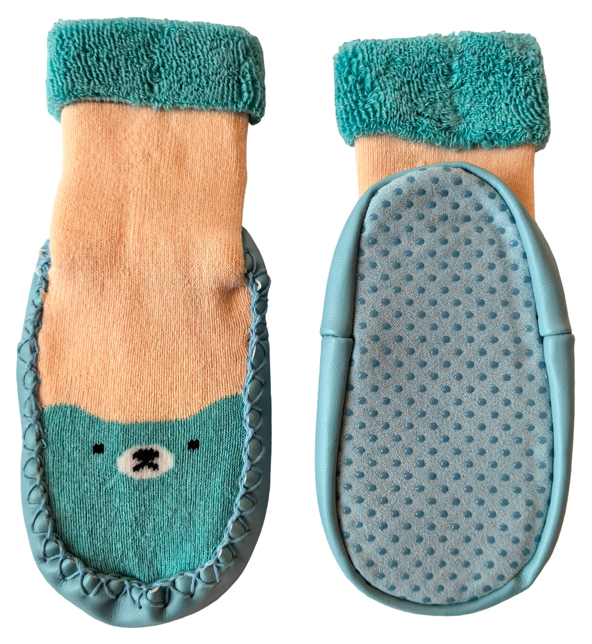 Изображение товара Носки детские InExtenso с подошвой голубые, р.12/13-13/14