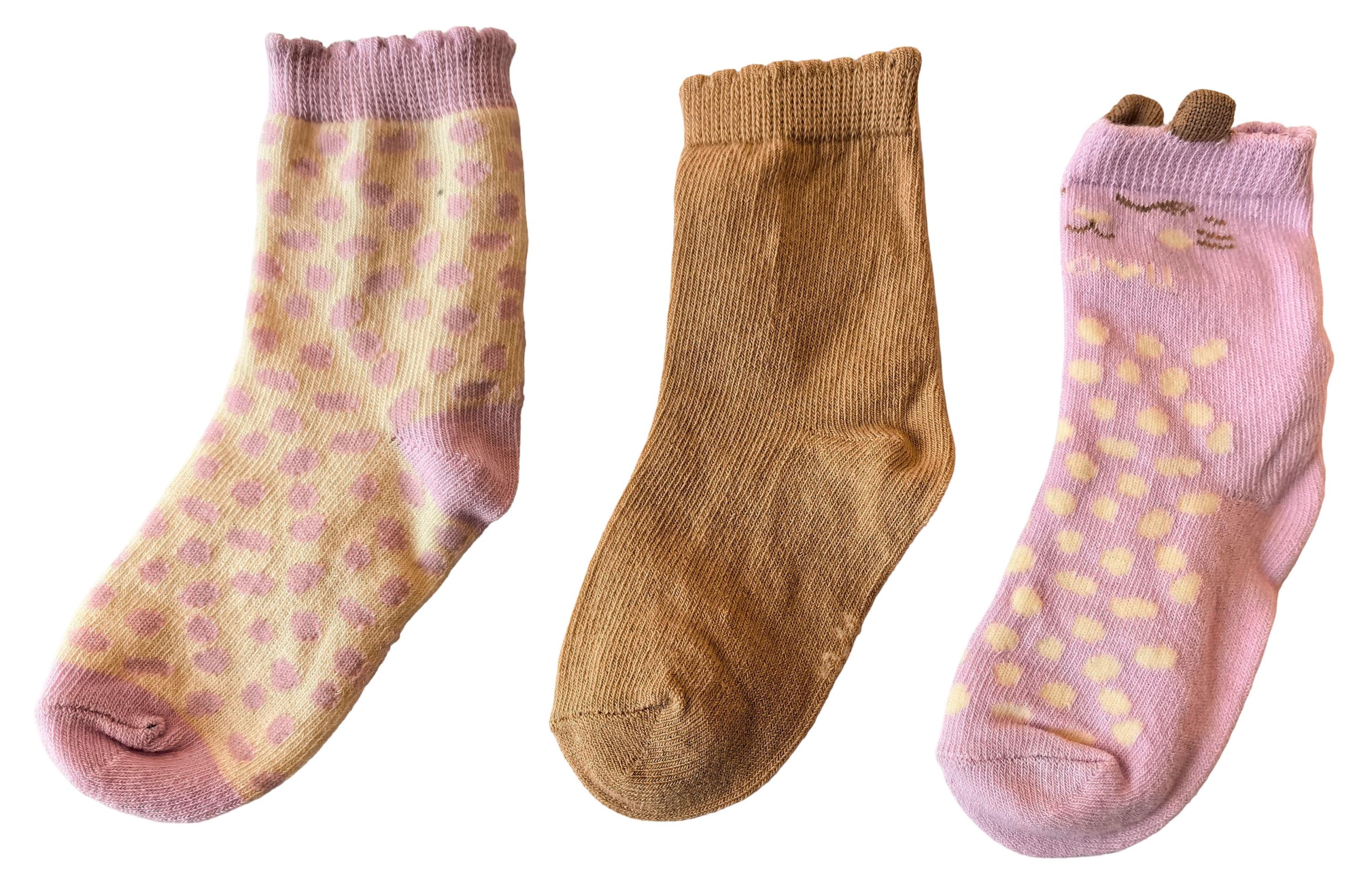 

Носки детские InExtenso лилово-бежевые 3 пары, р.12/13-13/14