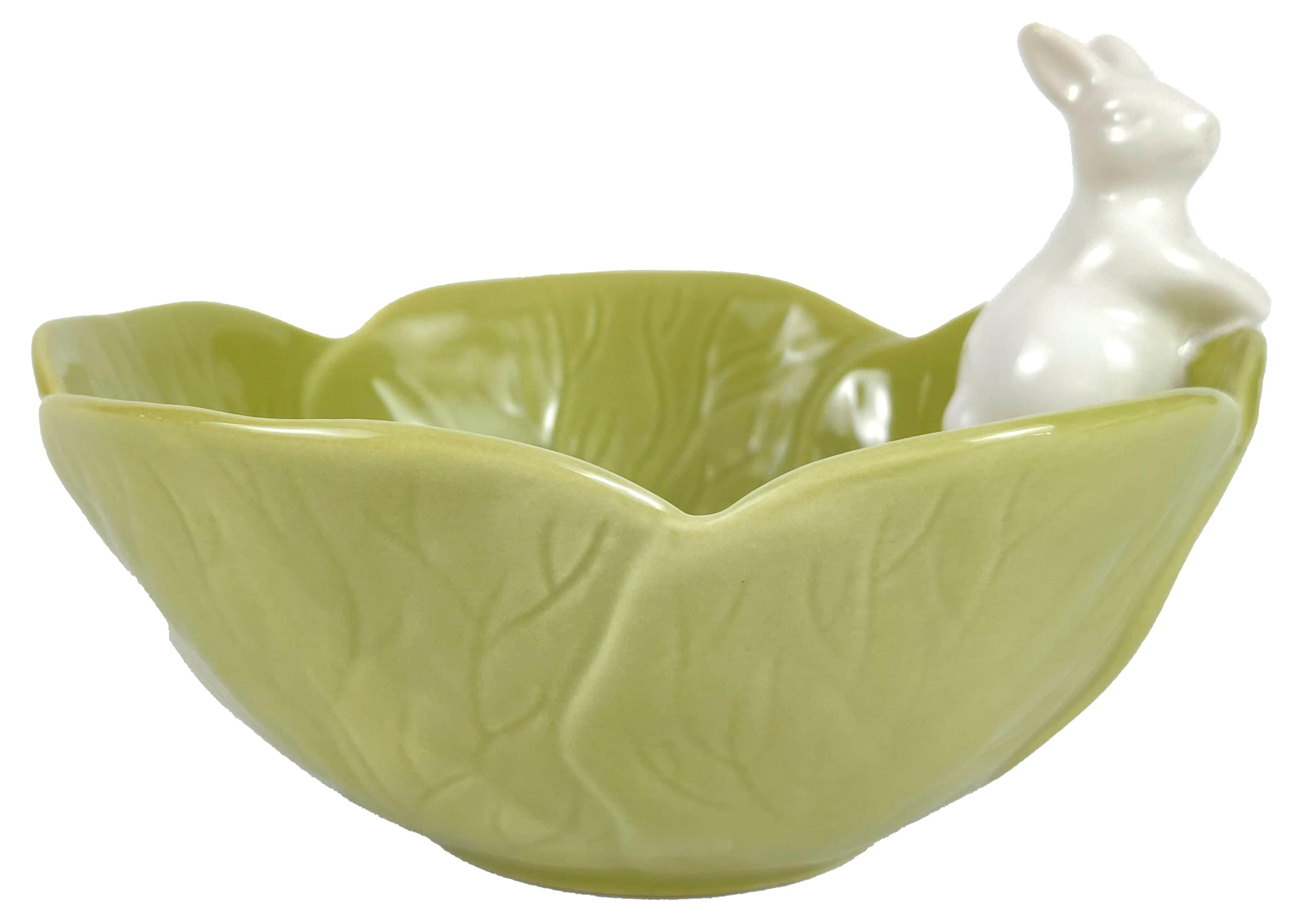 Изображение товара Салатник Actuel капуста с зайчиком зеленый 14х9 см, 240 мл