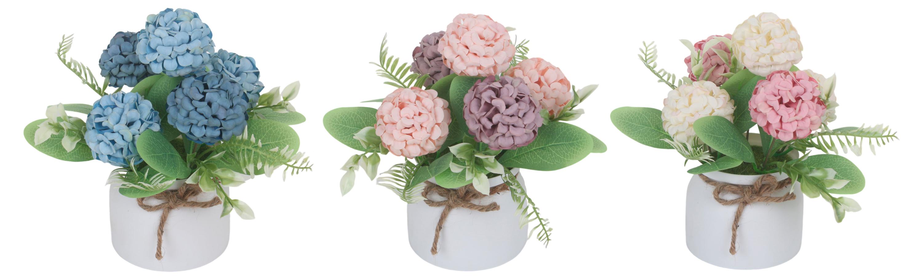 Изображение товара Цветок искусственный Хризантема в горшке 20 см, 1 шт в ассортименте