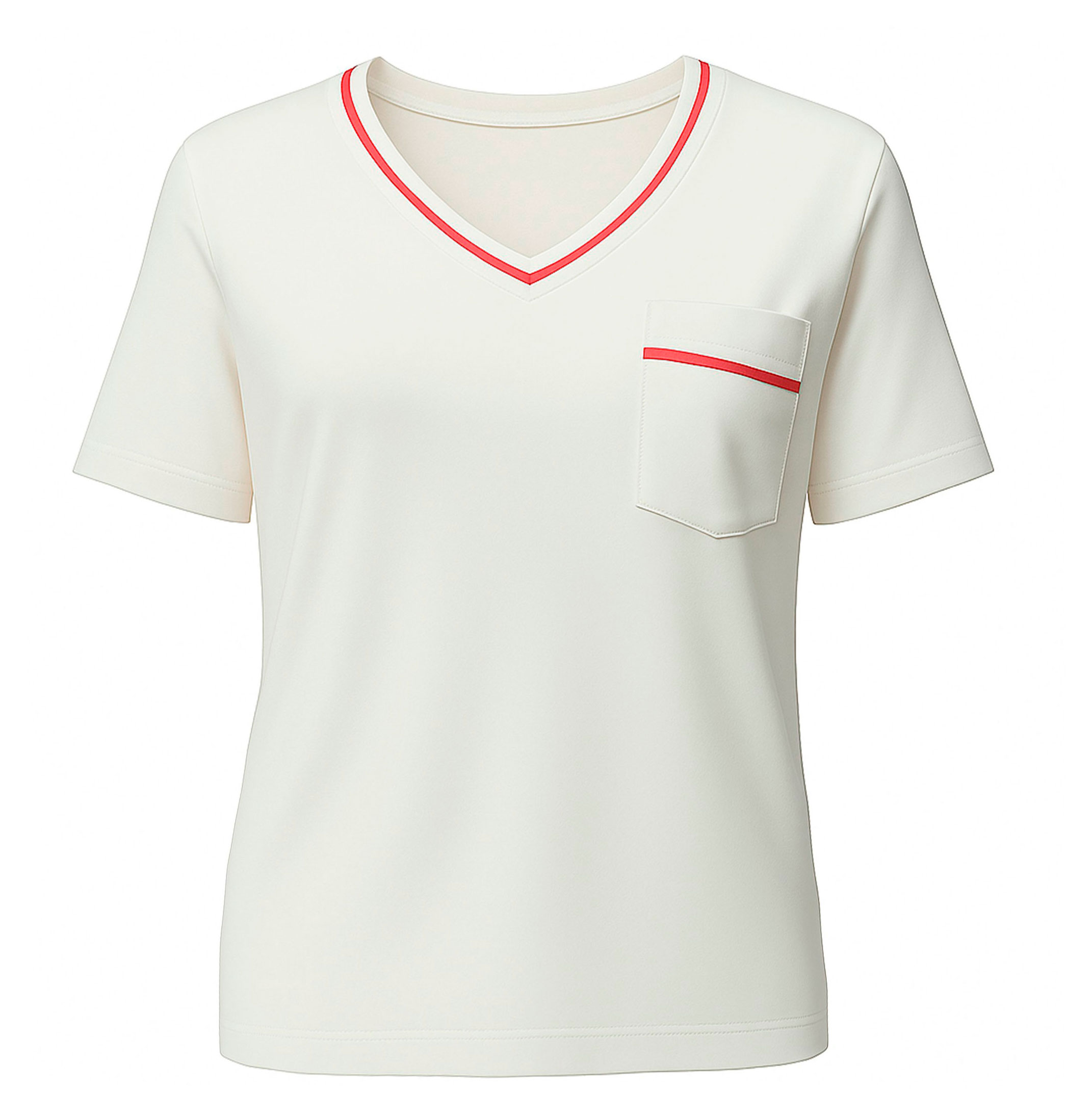 Изображение товара Футболка женская InExtenso бело-красная, р.S-XXL