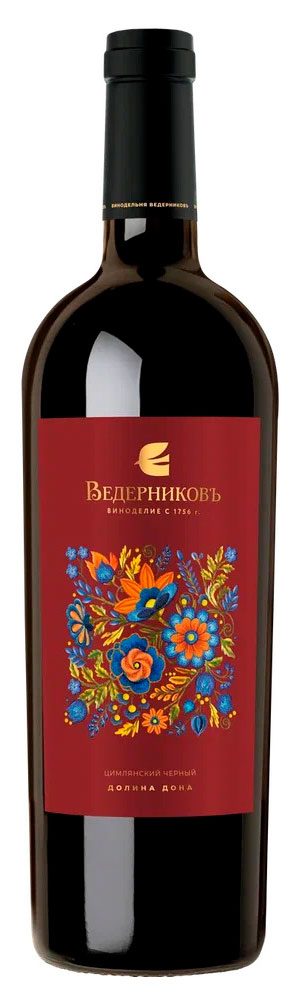 Изображение товара Вино «Ведерников» Долина Дона Цимлянский черный красное сухое Россия, 0,75 л