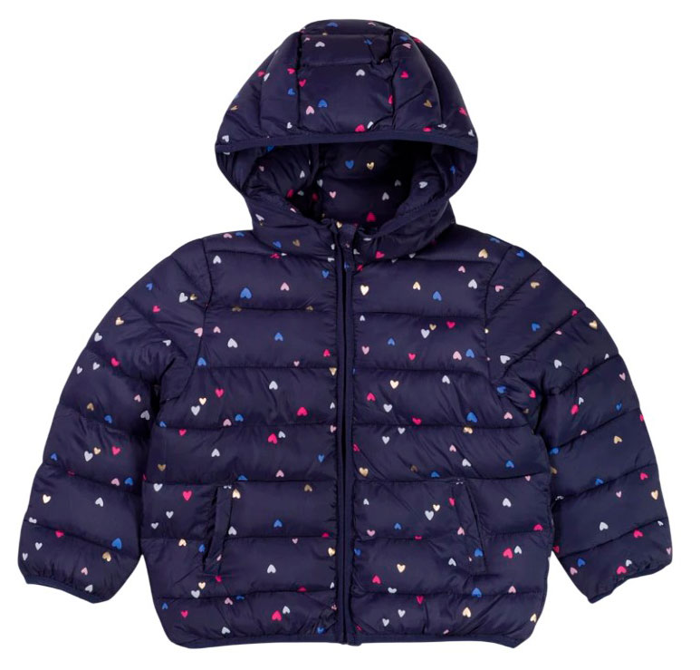 

Куртка для девочки Mothercare стеганая складывающаяся темно-синяя, р.80-140