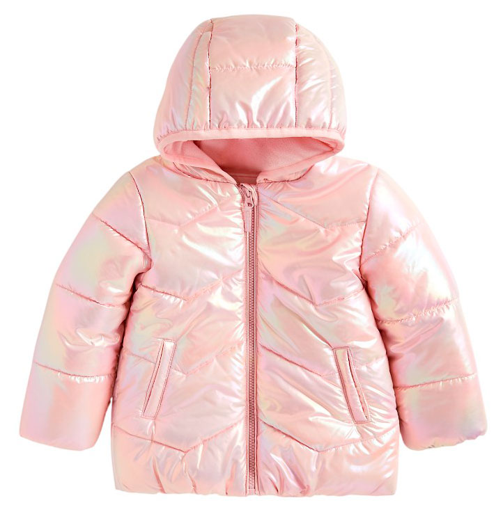 

Куртка для девочки Mothercare стеганая на флисовой подкладке розовая, р.80-140