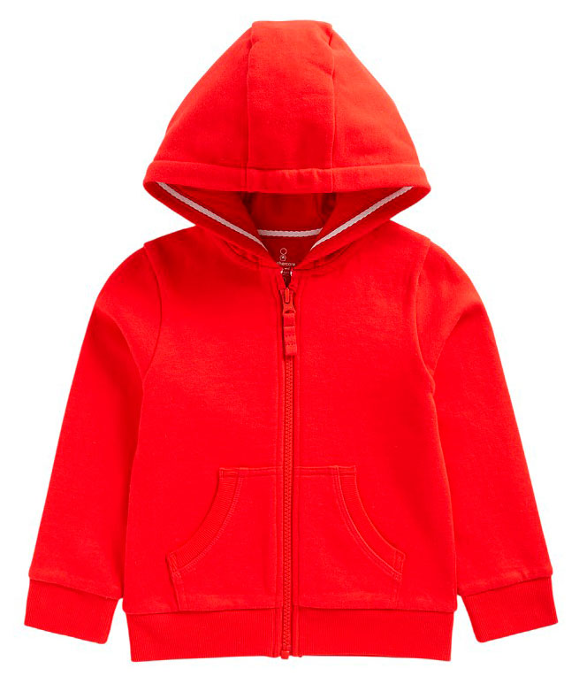 Изображение товара Толстовка Mothercare Красная с капюшоном, круглый год