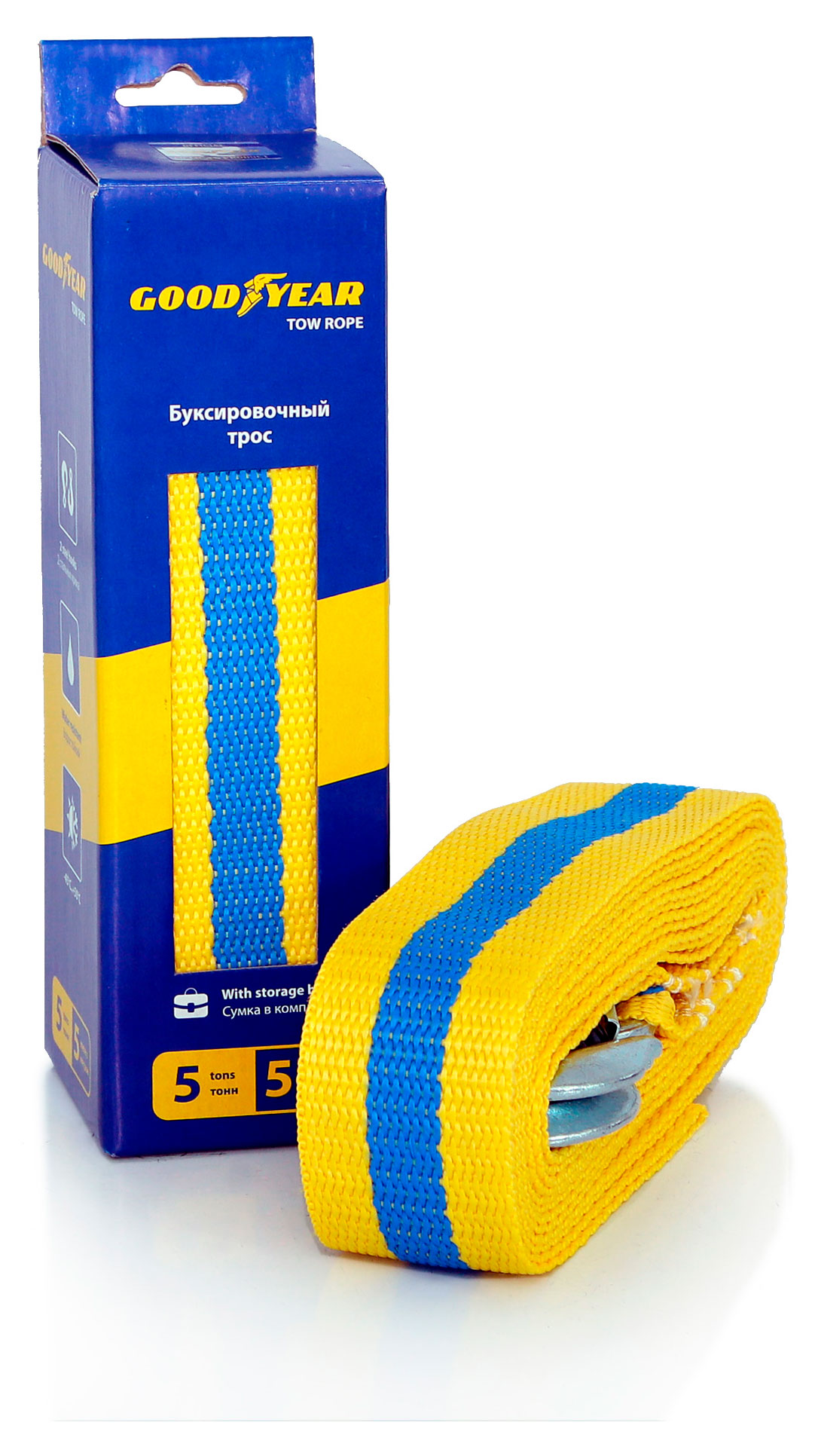 Изображение товара Трос буксировочный Goodyear 5 тонн, 5 м