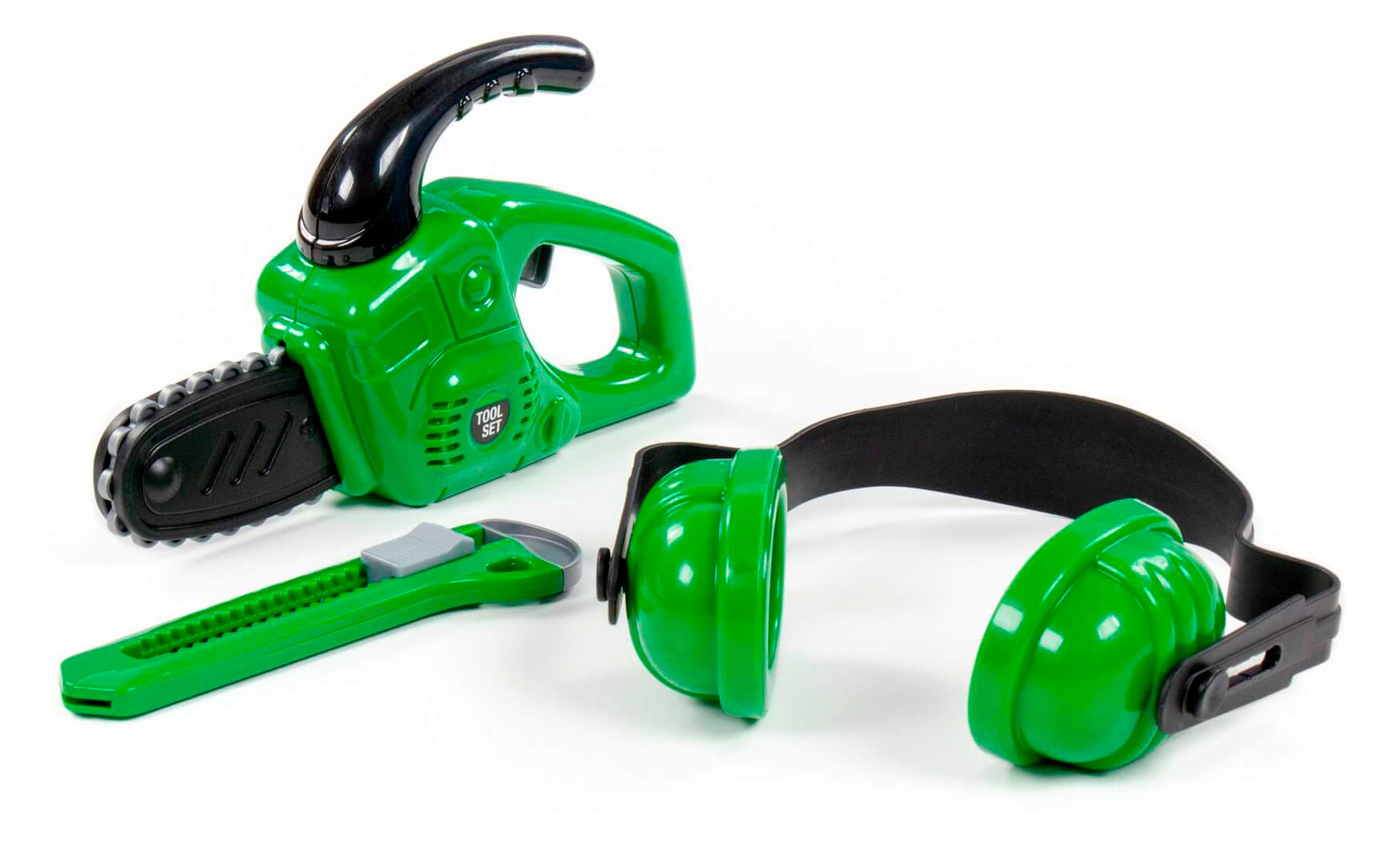 Изображение товара Набор Полесье №25 Инструменты для детей развивающий набор с бензопилой и наушниками