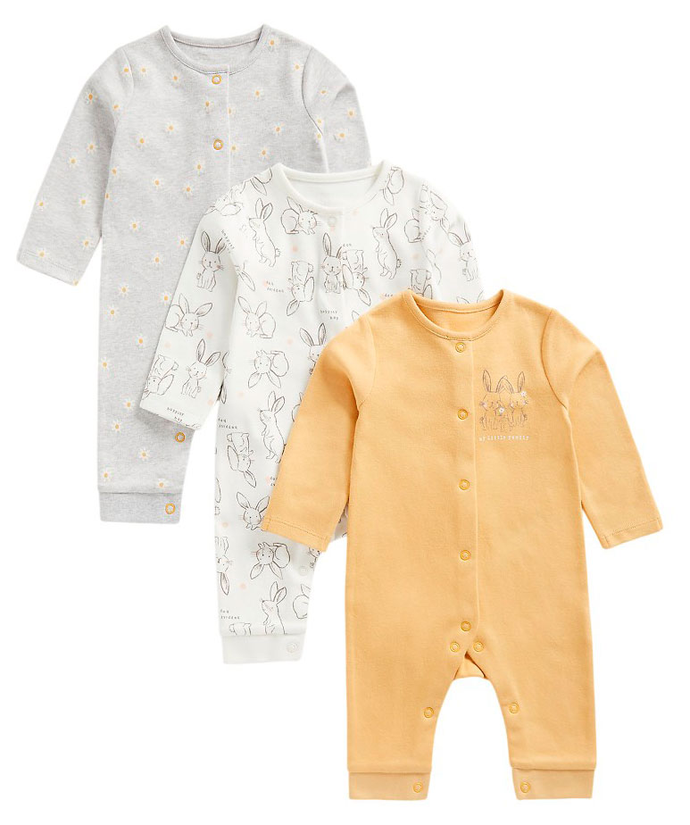 

Комбинезоны для новорожденных Mothercare 3 шт, р.62-92