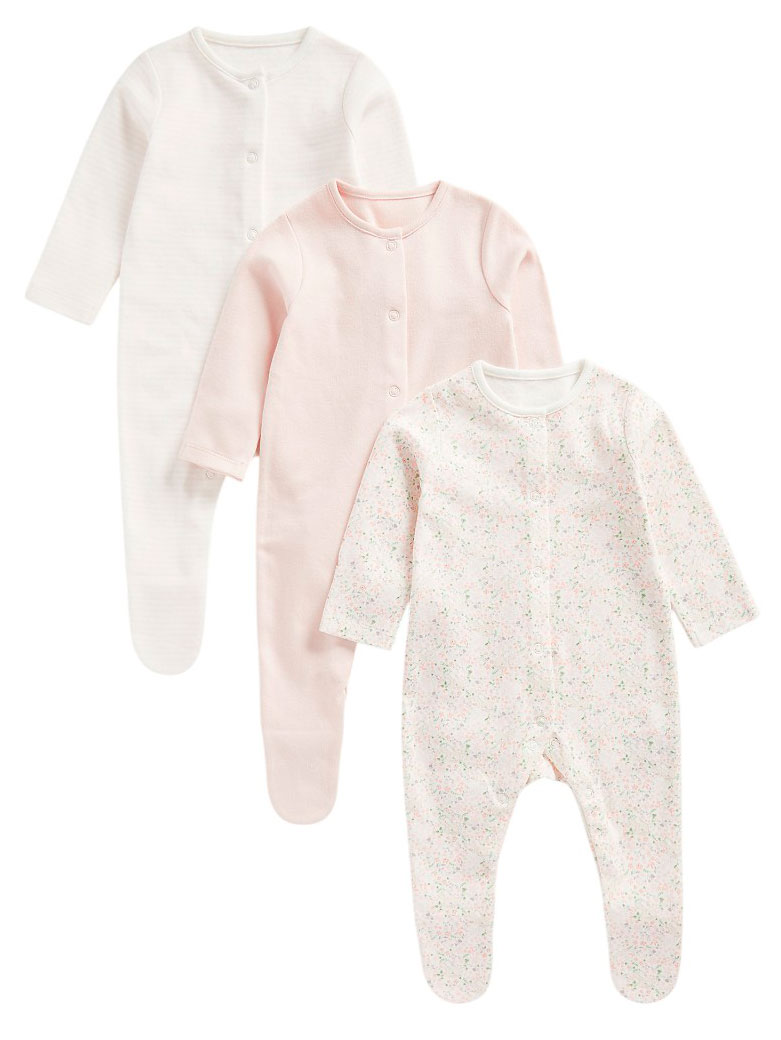 

Комбинезоны для новорожденных Mothercare 3 шт, р.44-86