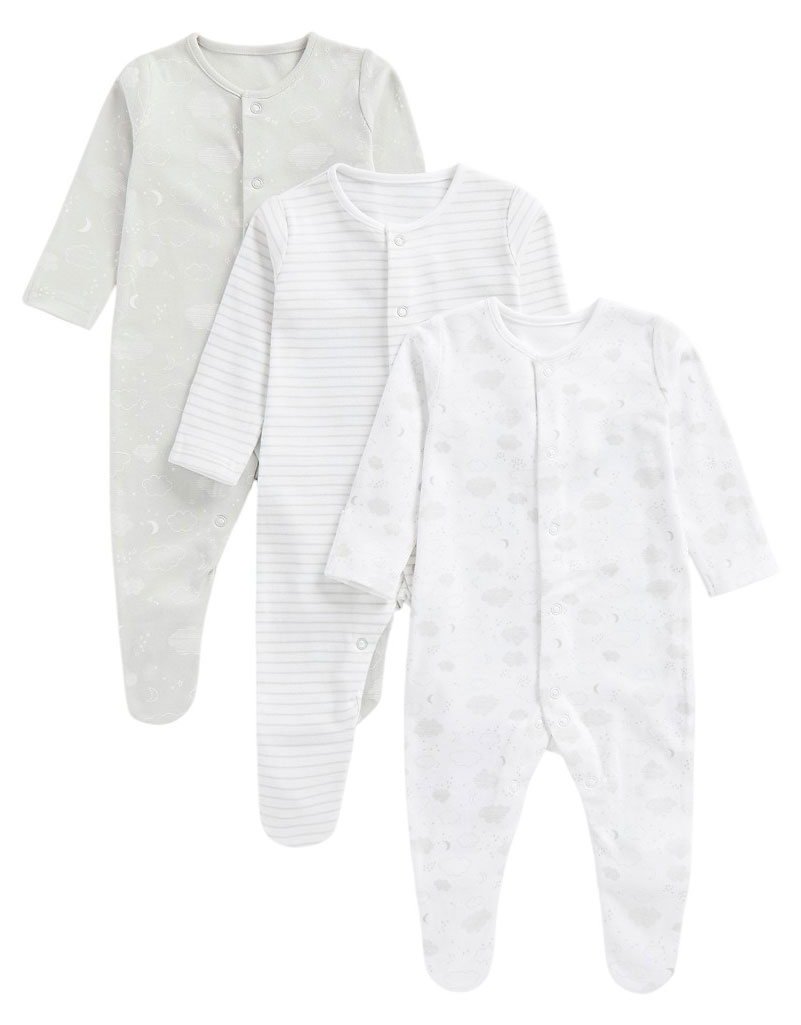 Изображение товара Комбинезоны для новорожденных Mothercare 3 шт, р.50-86