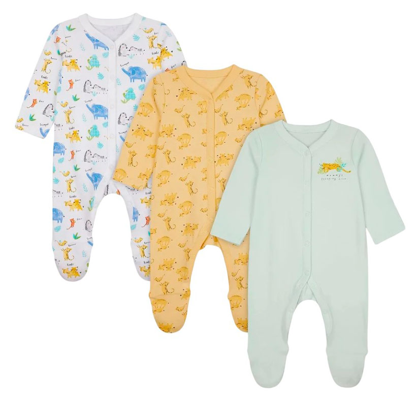 

Комбинезоны для новорожденных Mothercare 3 шт, р.50-86