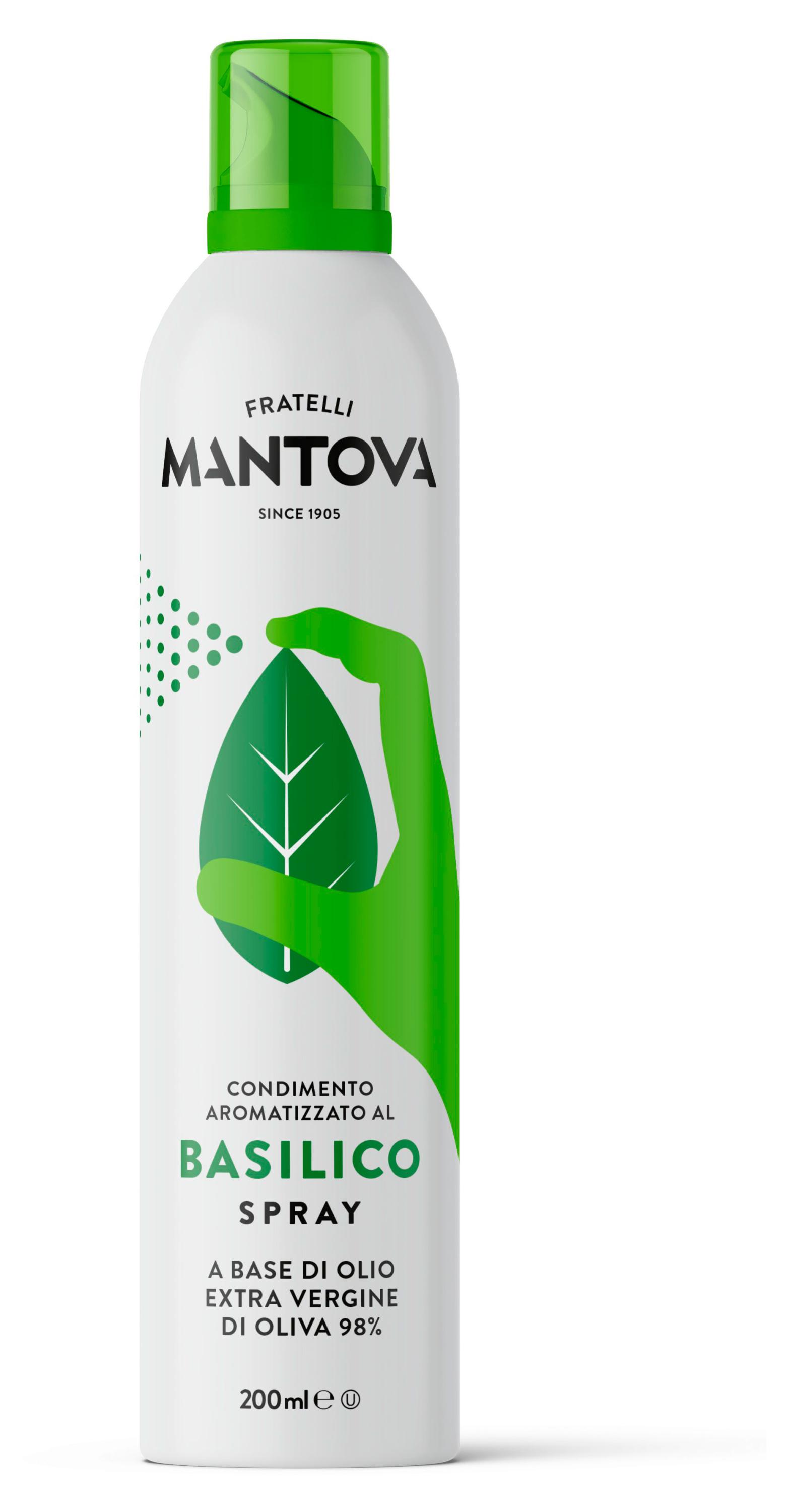 Изображение товара Масло-спрей оливковое Fratelli Mantova Extra Virgin с базиликом 200 мл