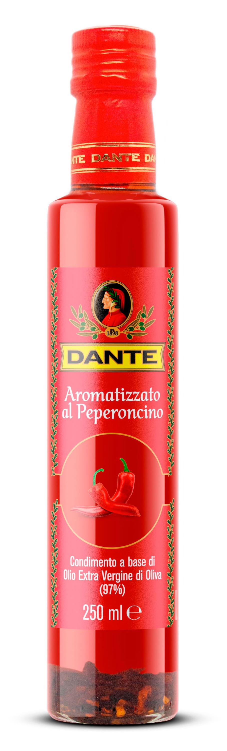 Изображение товара Оливковое масло Olio Dante Extra Virgin с чили 250 мл для жарки и салатов