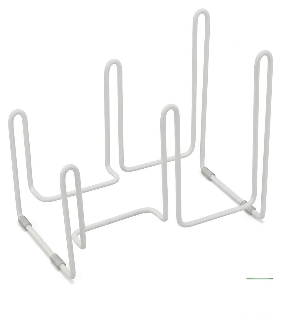 Изображение товара Подставка для посуды Actuel с двумя отсеками белая, 18х10,5х15,5 см