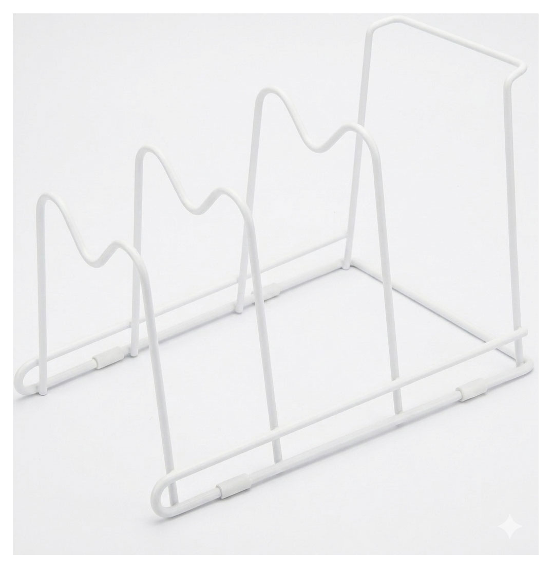 Изображение товара Подставка для посуды Actuel с тремя отсеками белая, 30х19,7х21 см