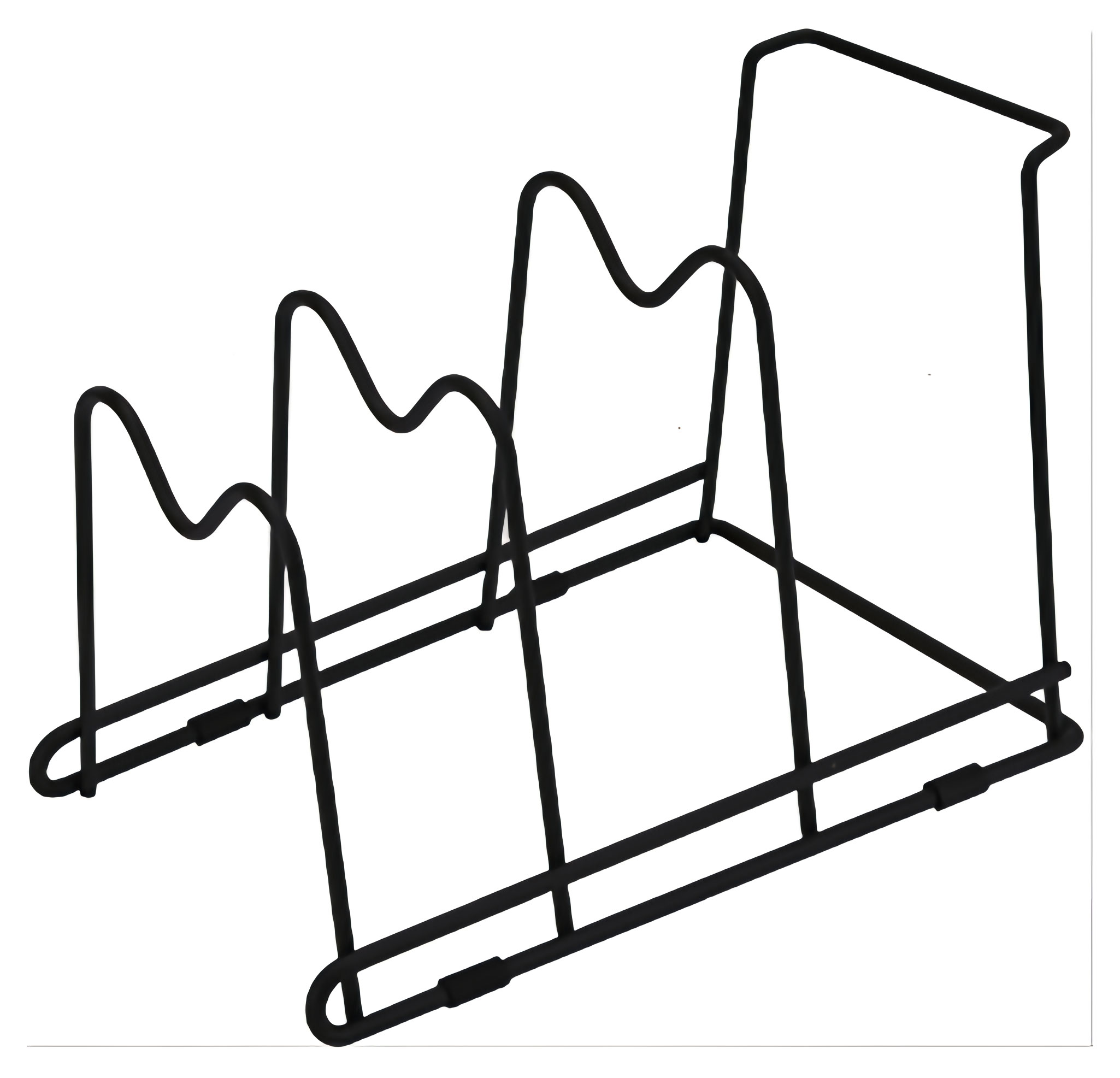Изображение товара Подставка для посуды Actuel с тремя отсеками черная, 30х19,7х21 см